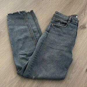 ZARA HIGH WAISTED DISTRESSED SKINNY JEANS